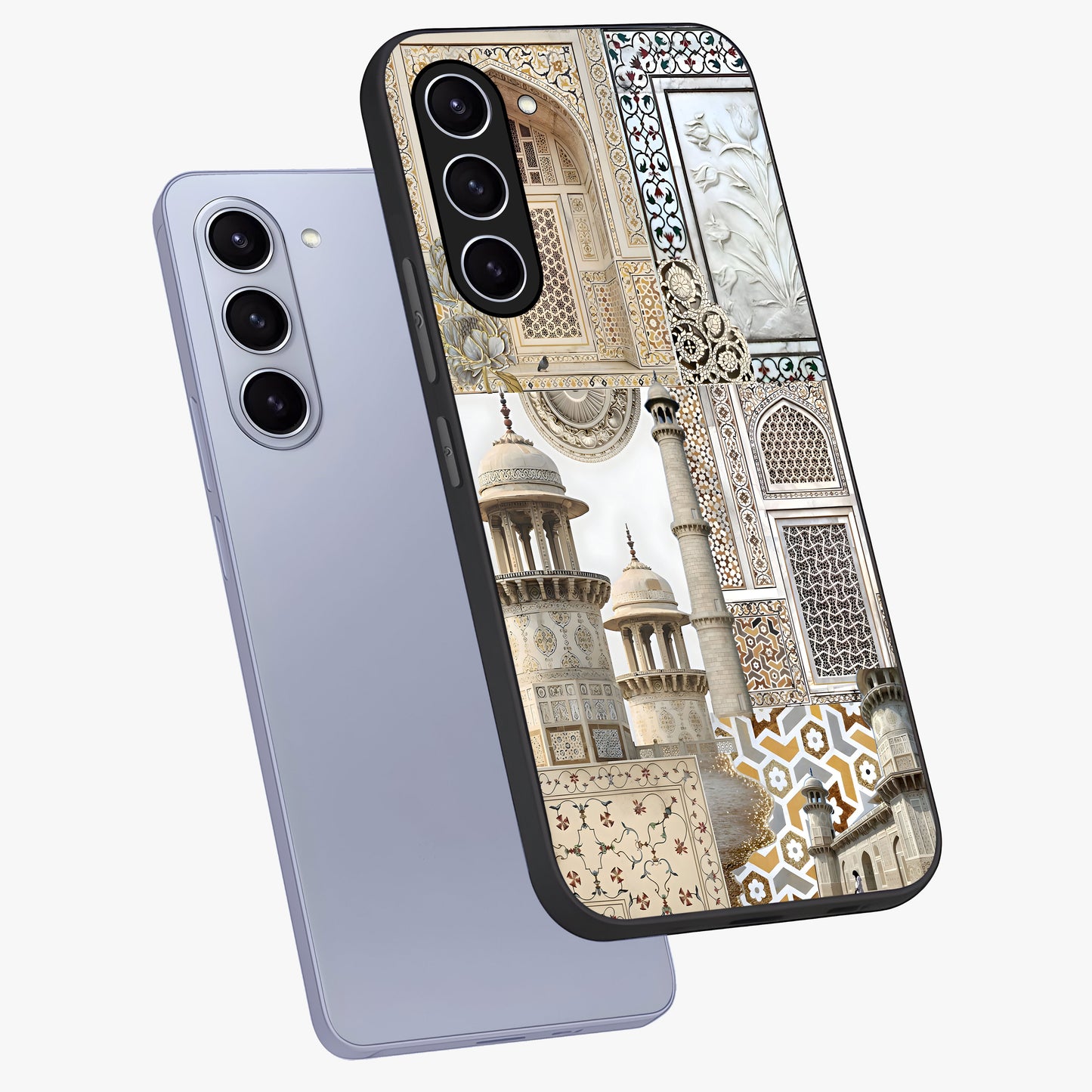 Mughal Marble Legacy Glass Case displayed in angled mockup highlighting elegant heritage marble artwork with royal aesthetic.