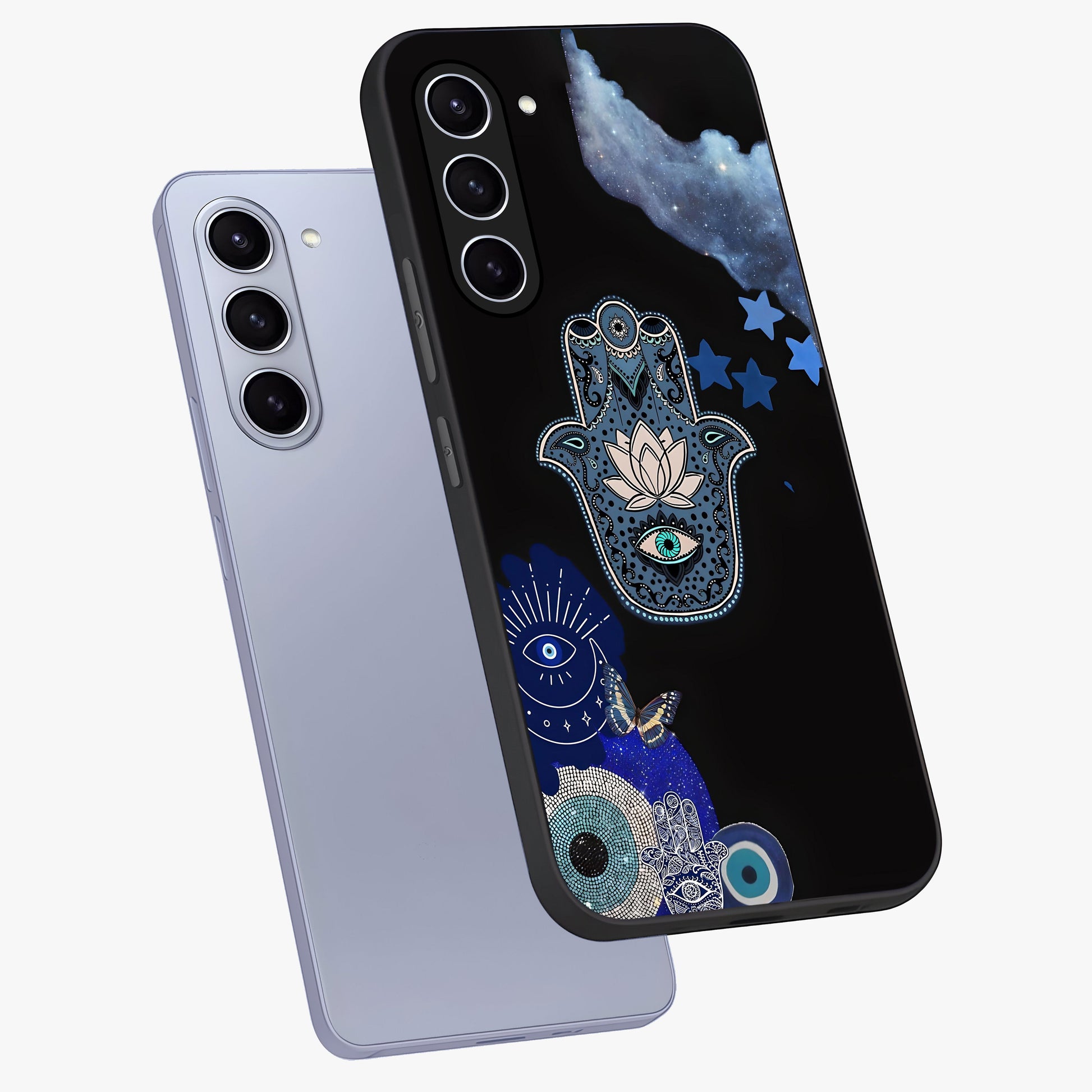 Mystic Hand Aura Glass Case displayed in angled mockup highlighting magical aura design with spiritual aesthetic style.