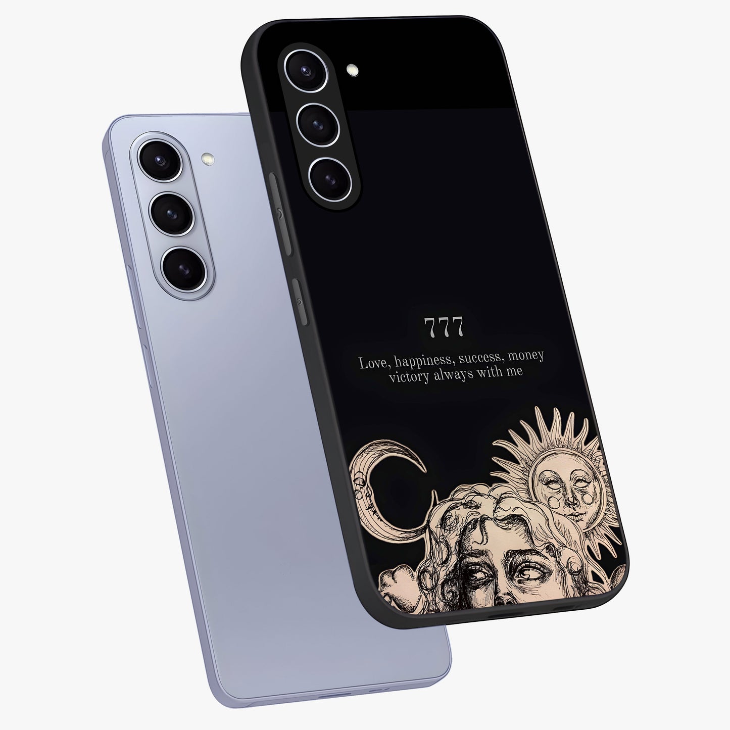 Mystic Victory Aura Glass Case displayed in angled mockup highlighting energetic aura design with bold mystical aesthetic.