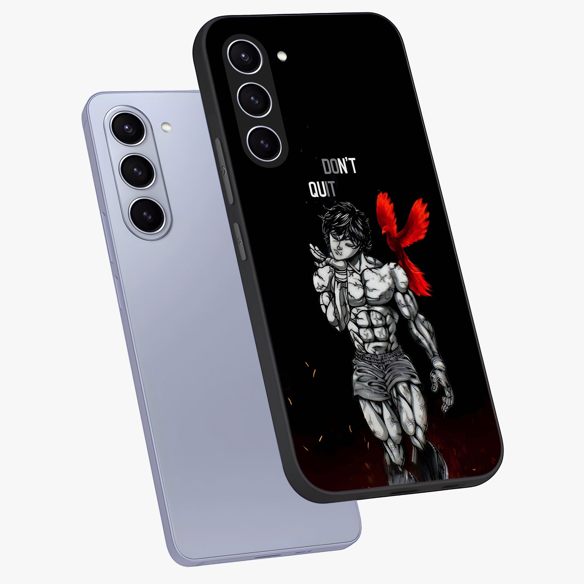 Rise Beyond Limits Glass Case displayed in angled mockup highlighting inspiring message design with modern aesthetic style.