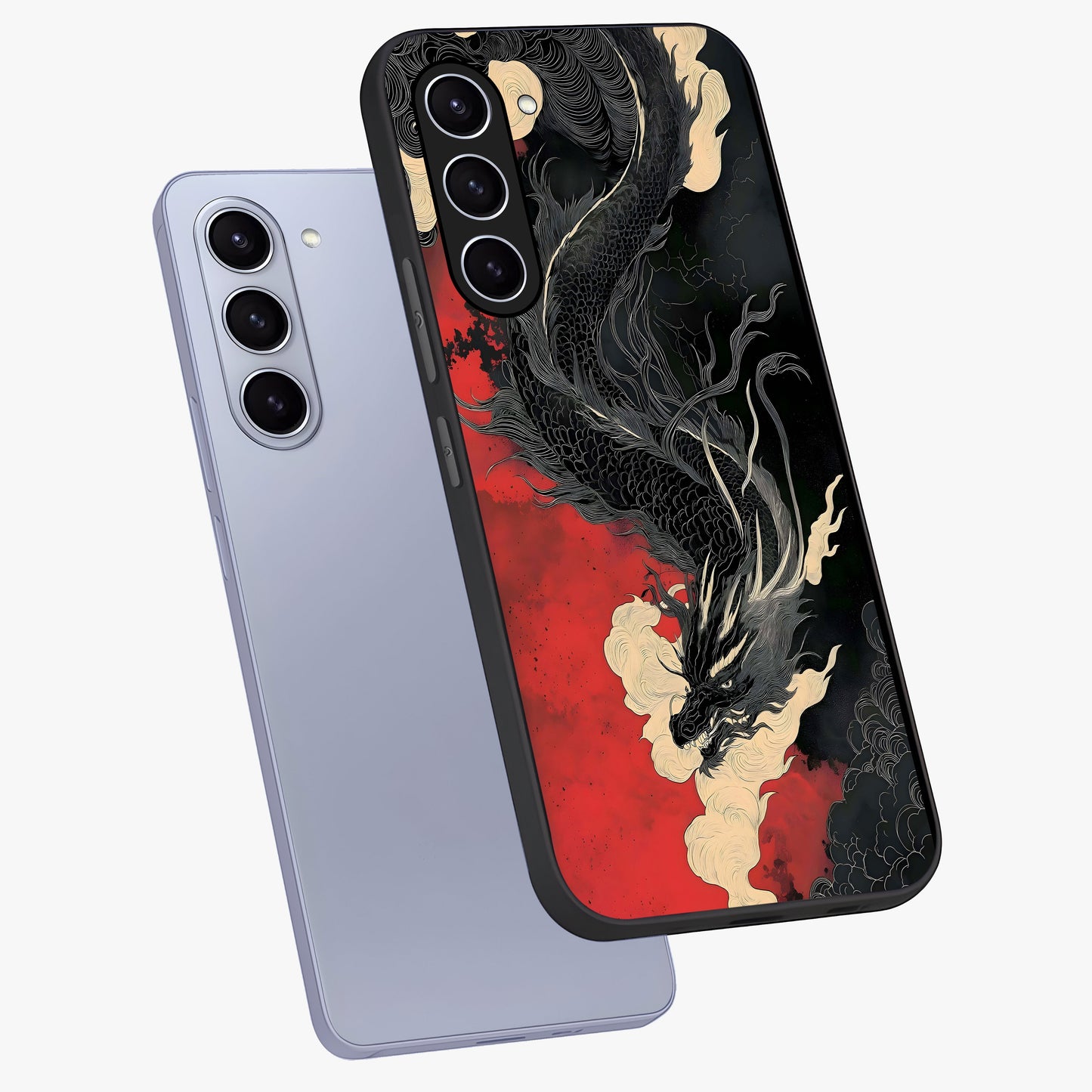 Shadow Dragon Fury Glass Case displayed in angled mockup highlighting powerful dragon illustration with dark fantasy aesthetic.