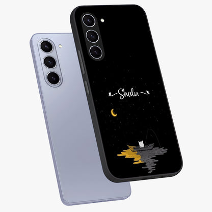 Silent Night Row Glass Case displayed in angled mockup highlighting peaceful evening design with dreamy night aesthetic.