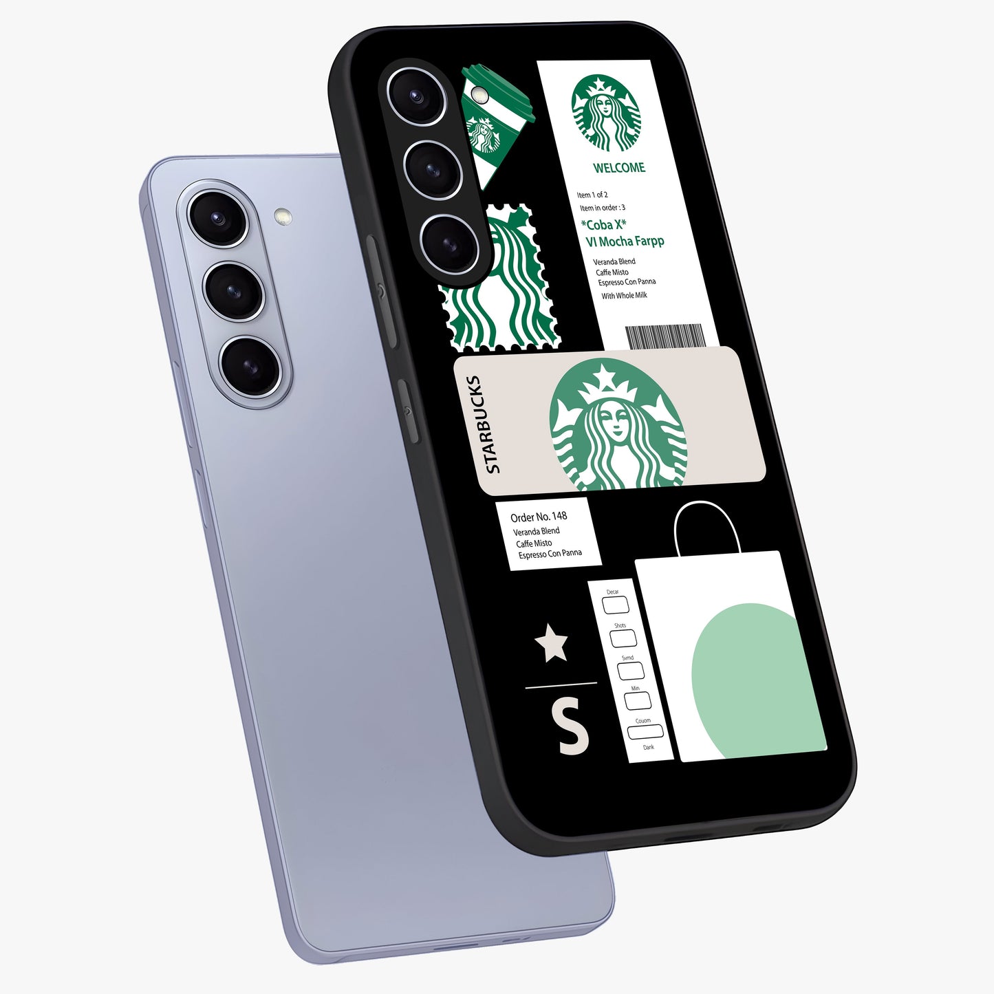 Starbucks Mocha Glass Case displayed in angled mockup highlighting stylish mocha themed design with cozy café aesthetic.