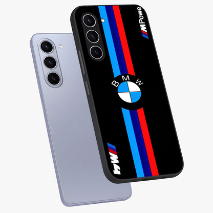 Turbo BMW Beast Glass Case displayed in angled mockup highlighting sleek racing car design with bold automotive aesthetic.