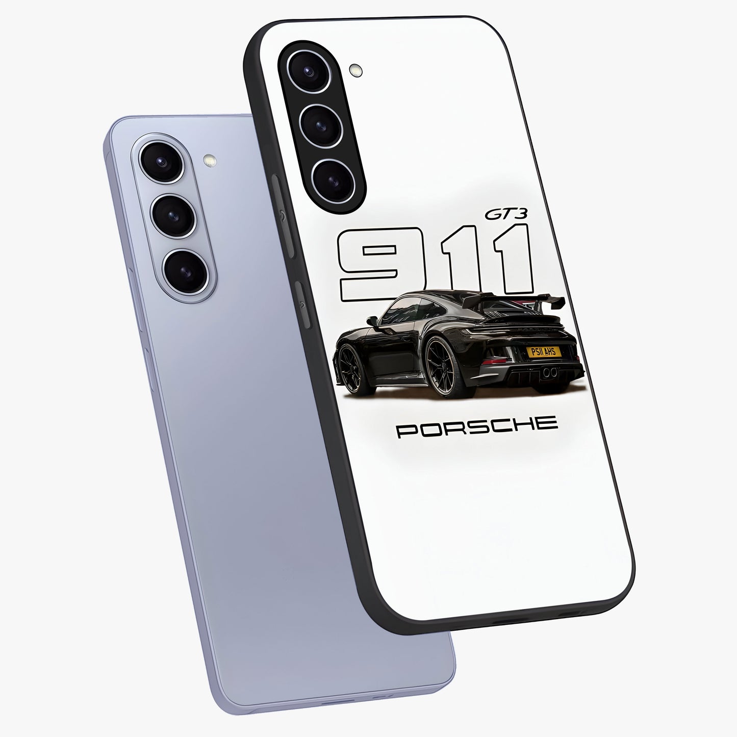 Turbo Legacy Icon Glass Case displayed in angled mockup highlighting dynamic automotive design with performance aesthetic.