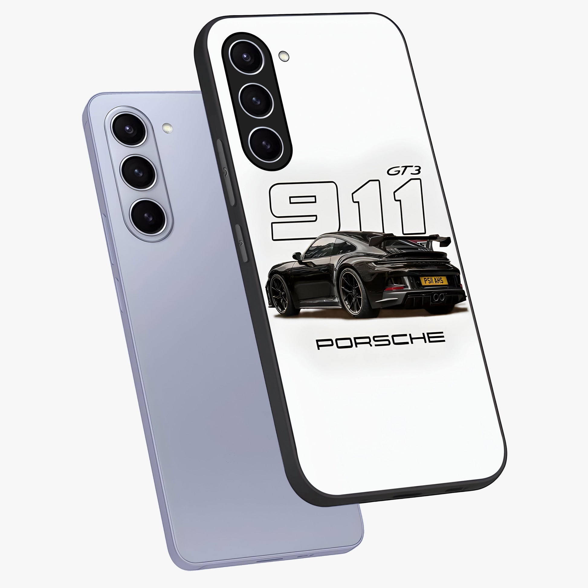 Turbo Legacy Icon Glass Case displayed in angled mockup highlighting dynamic automotive design with performance aesthetic.