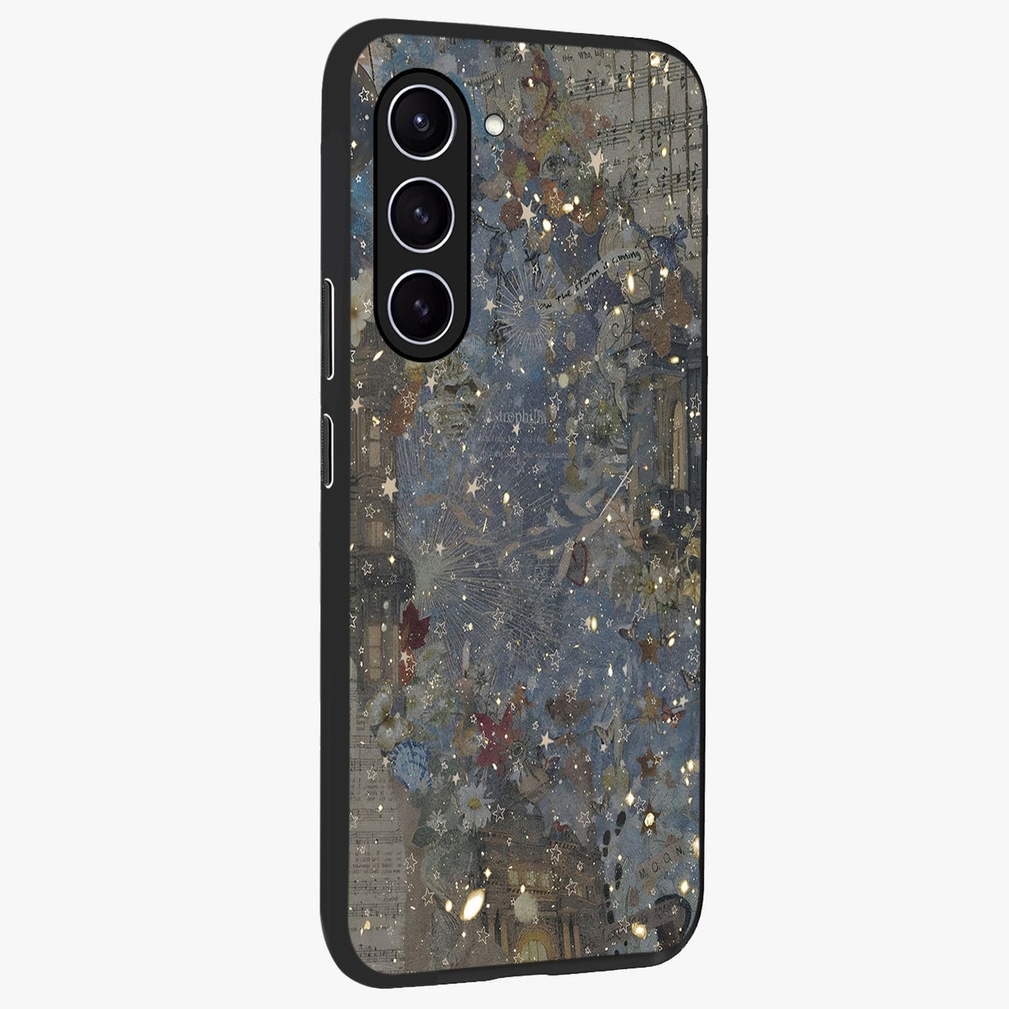 Aesthetic Astrolophia Glass Case upright view showcasing soft aesthetic theme with stylish modern look.