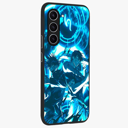 Cursed Energy Clash Glass Case upright view showcasing dramatic clash artwork with bold supernatural theme.