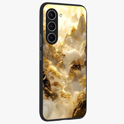 Gates Of Illumination Glass Case upright view showcasing glowing gateway artwork with mystical celestial theme.