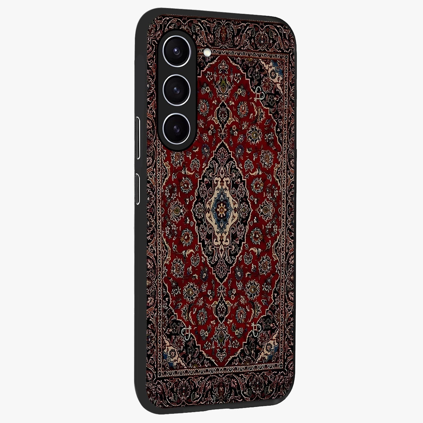 Heritage Carpet Royale Glass Case upright view showcasing detailed ornamental artwork with luxurious traditional theme.
