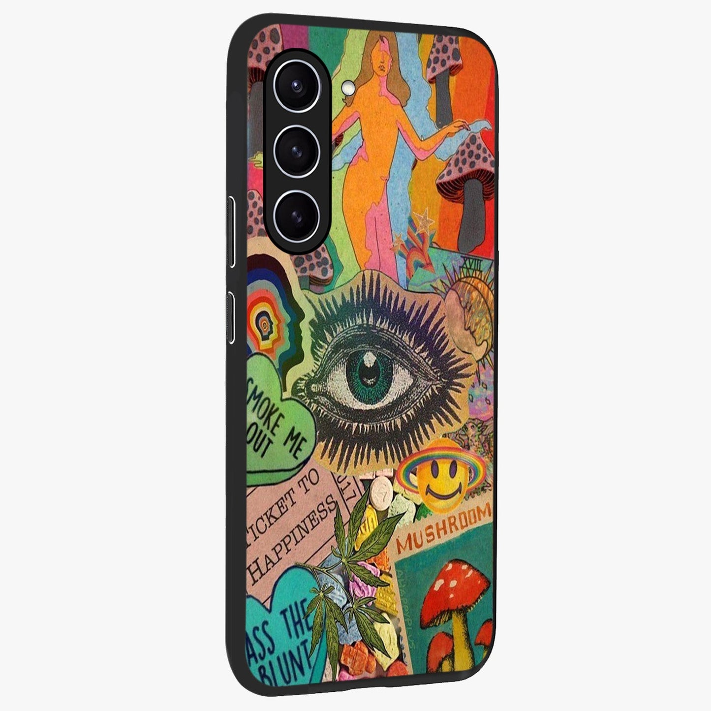 Mystic Eye Wonderland Glass Case upright view showcasing symbolic eye artwork with mysterious fantasy theme.