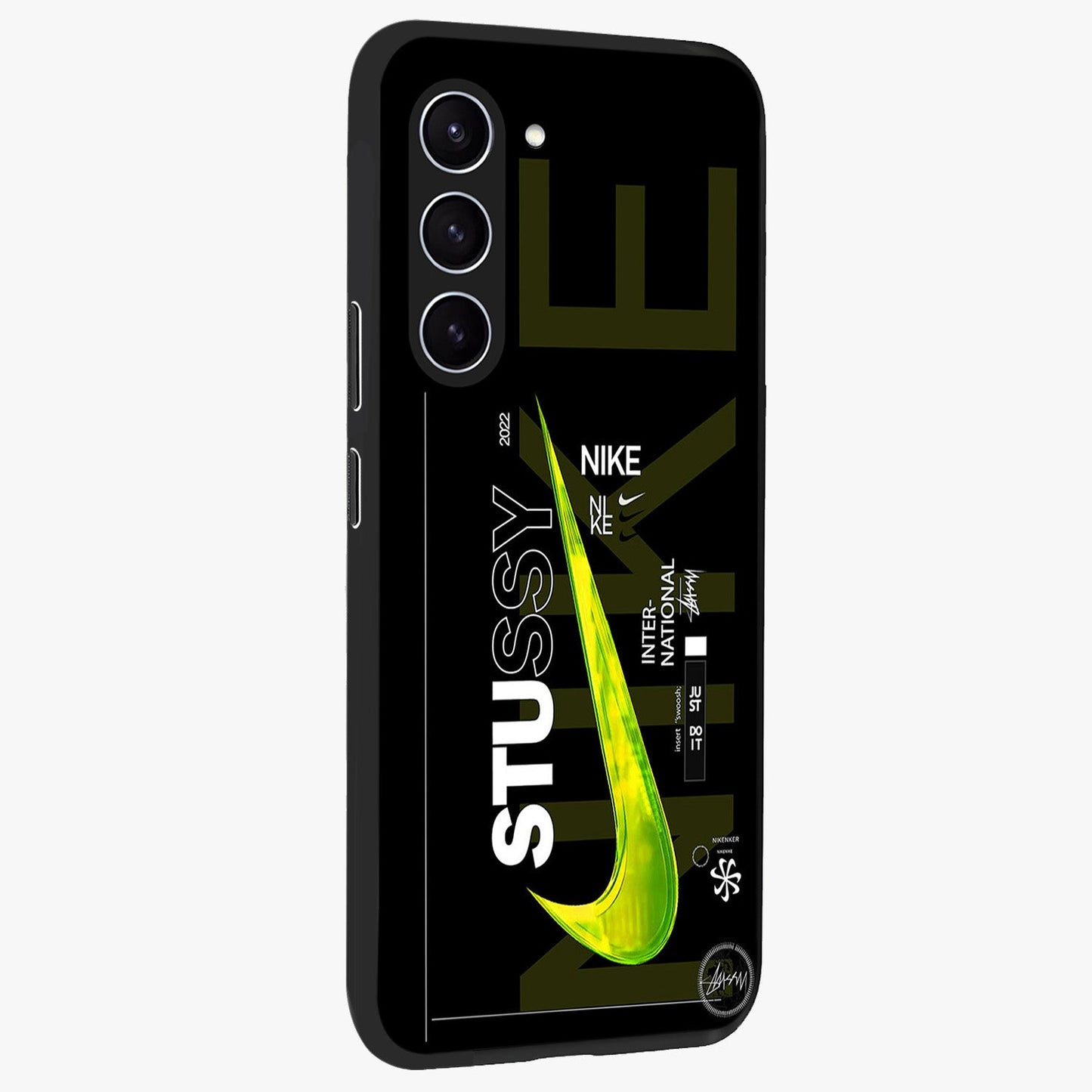 Neon Street Edition Glass Case upright view showcasing colorful neon artwork with modern street culture theme.