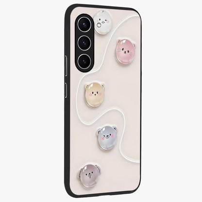 Puffy Face Parade Glass Case upright view showcasing adorable character artwork with cheerful animated theme.