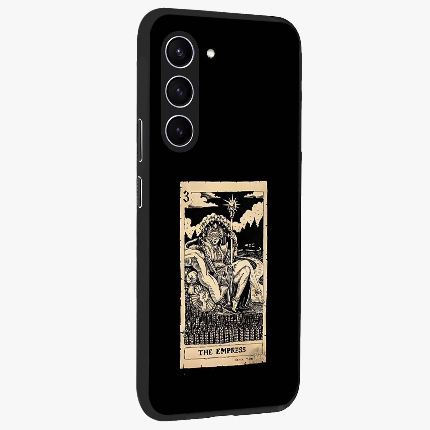 The Empress Glass Case upright view showcasing powerful empress themed artwork with luxurious artistic theme.