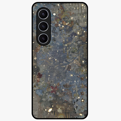 Aesthetic Astrolophia Glass Case showing flat back view with dreamy aesthetic design and glossy glass finish.