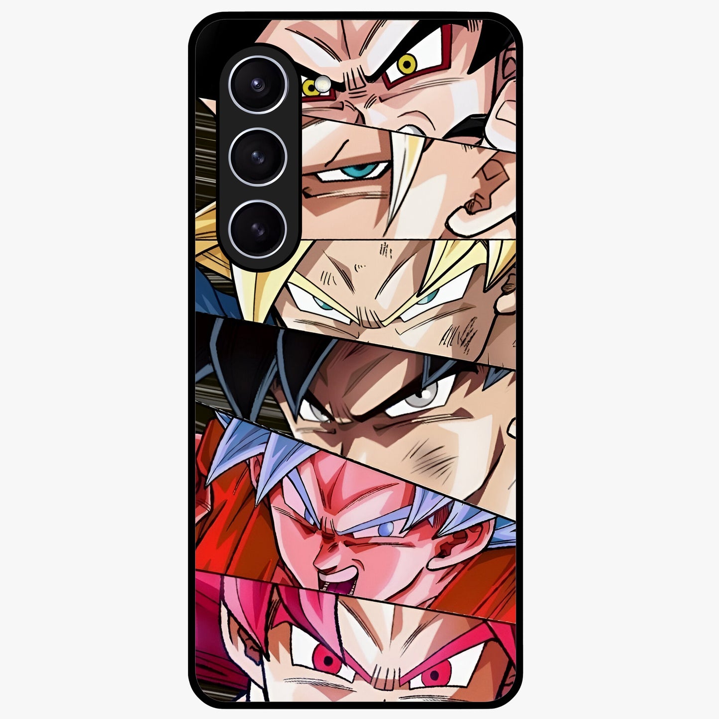 Anime Character Glass Case showing flat back view with vibrant anime artwork and glossy glass finish.
