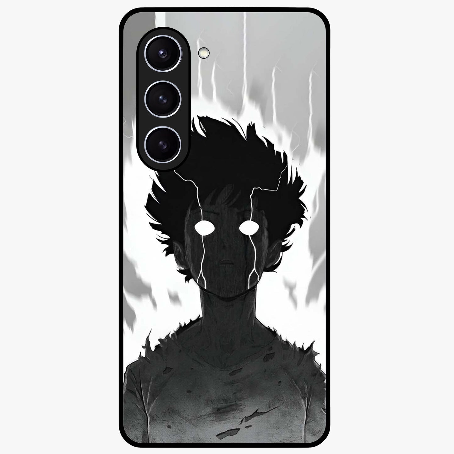 Awakened Inner Rage Glass Case showing flat back view with intense artistic artwork and glossy glass finish.