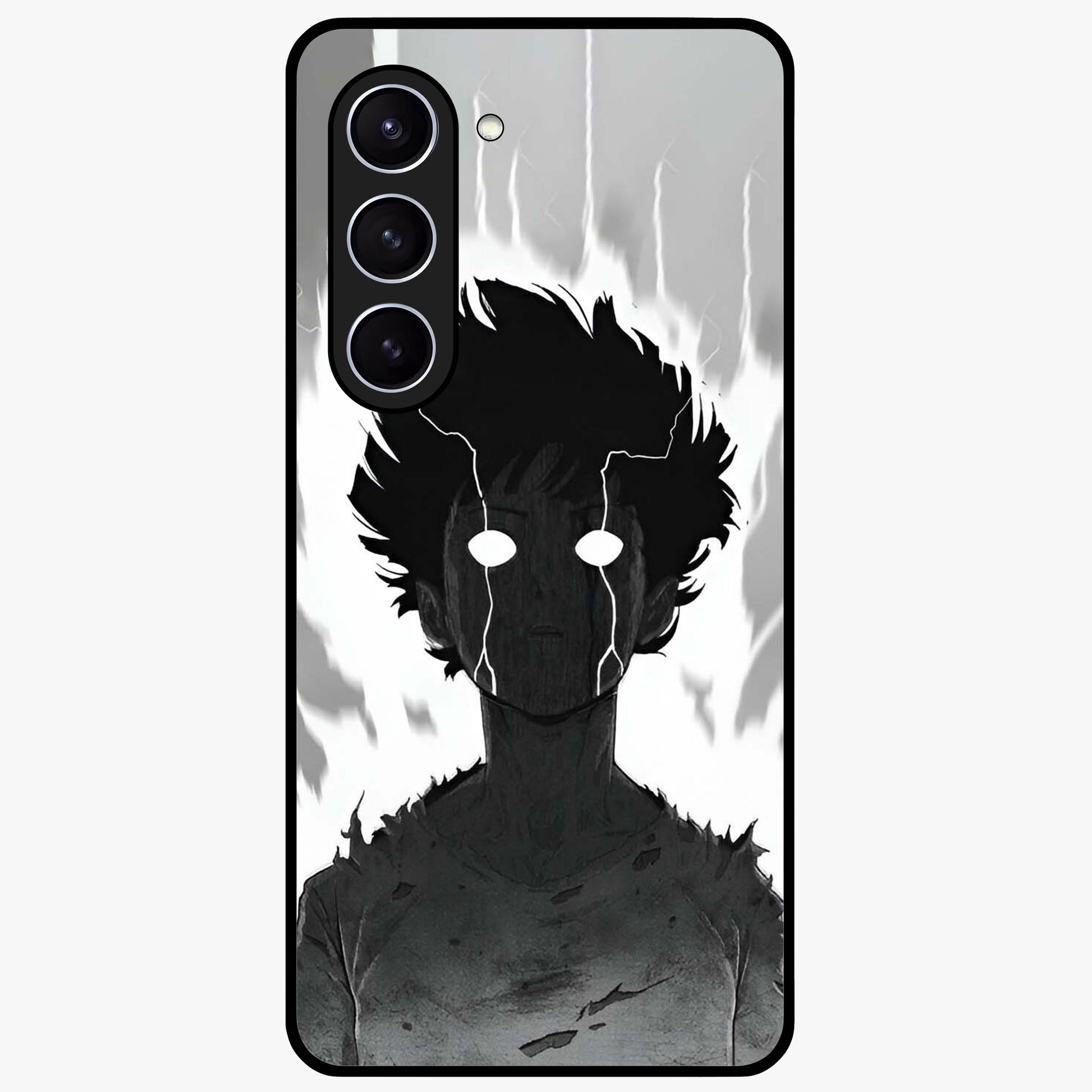 Awakened Inner Rage Glass Case showing flat back view with intense artistic artwork and glossy glass finish.
