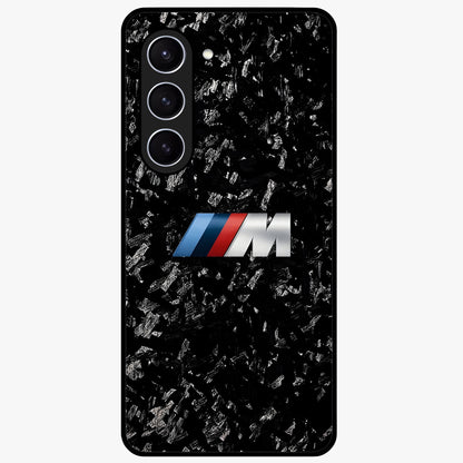 Carbon Speed Mark Glass Case showing flat back view with sporty carbon pattern artwork and glossy glass finish.