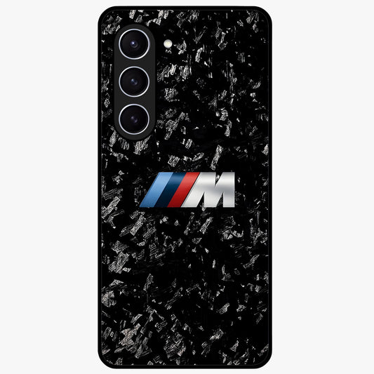 Carbon Speed Mark Glass Case showing flat back view with sporty carbon pattern artwork and glossy glass finish.