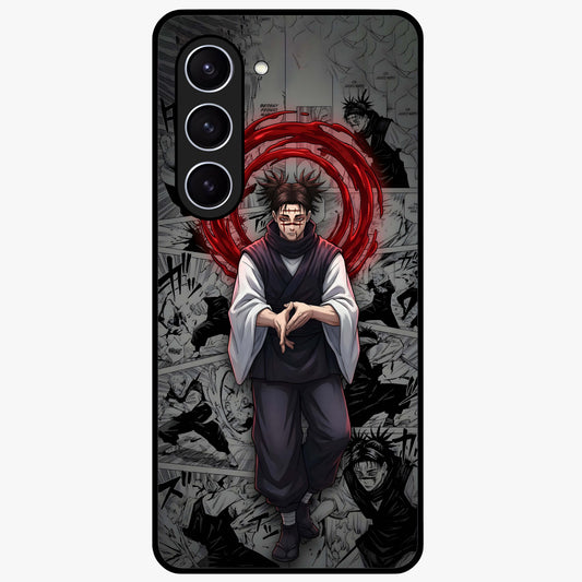 Cursed Ritual Ascension Glass Case showing flat back view with dark ritual themed artwork and glossy glass finish.
