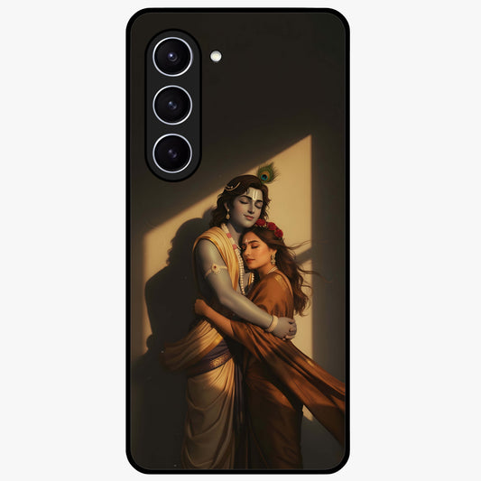 Divine Eternal Love Glass Case showing flat back view with spiritual love themed artwork and glossy glass finish.