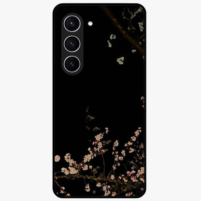 Petal Moon Light With Custom Name Glass Case showing flat back view with floral moonlight artwork and personalized name design.