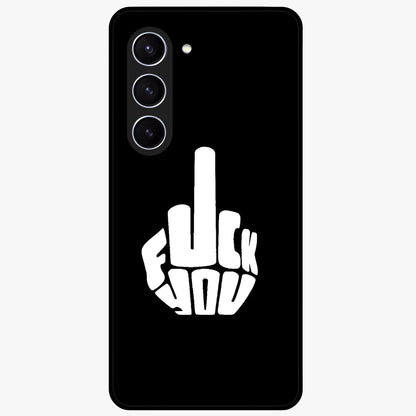Rebel Mode On Glass Case showing flat back view with bold rebellious typography artwork and glossy glass finish.