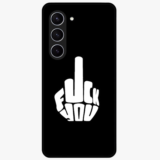 Rebel Mode On Glass Case showing flat back view with bold rebellious typography artwork and glossy glass finish.
