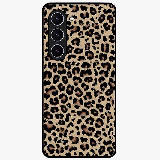Savage Chic Pattern Glass Case showing flat back view with stylish patterned artwork and glossy glass finish.