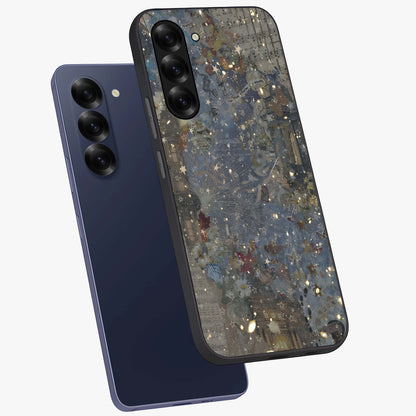 Aesthetic Astrolophia Glass Case displayed in angled mockup highlighting artistic aesthetic elements and smooth glass surface.