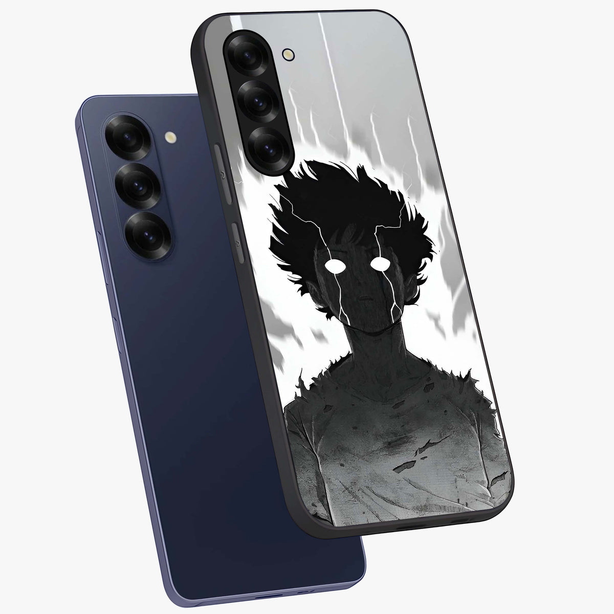 Awakened Inner Rage Glass Case displayed in angled mockup highlighting powerful graphic design and bold artistic theme.