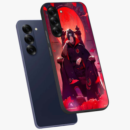 Blood Moon Sovereign Glass Case displayed in angled mockup highlighting dark celestial moon design and dramatic theme.