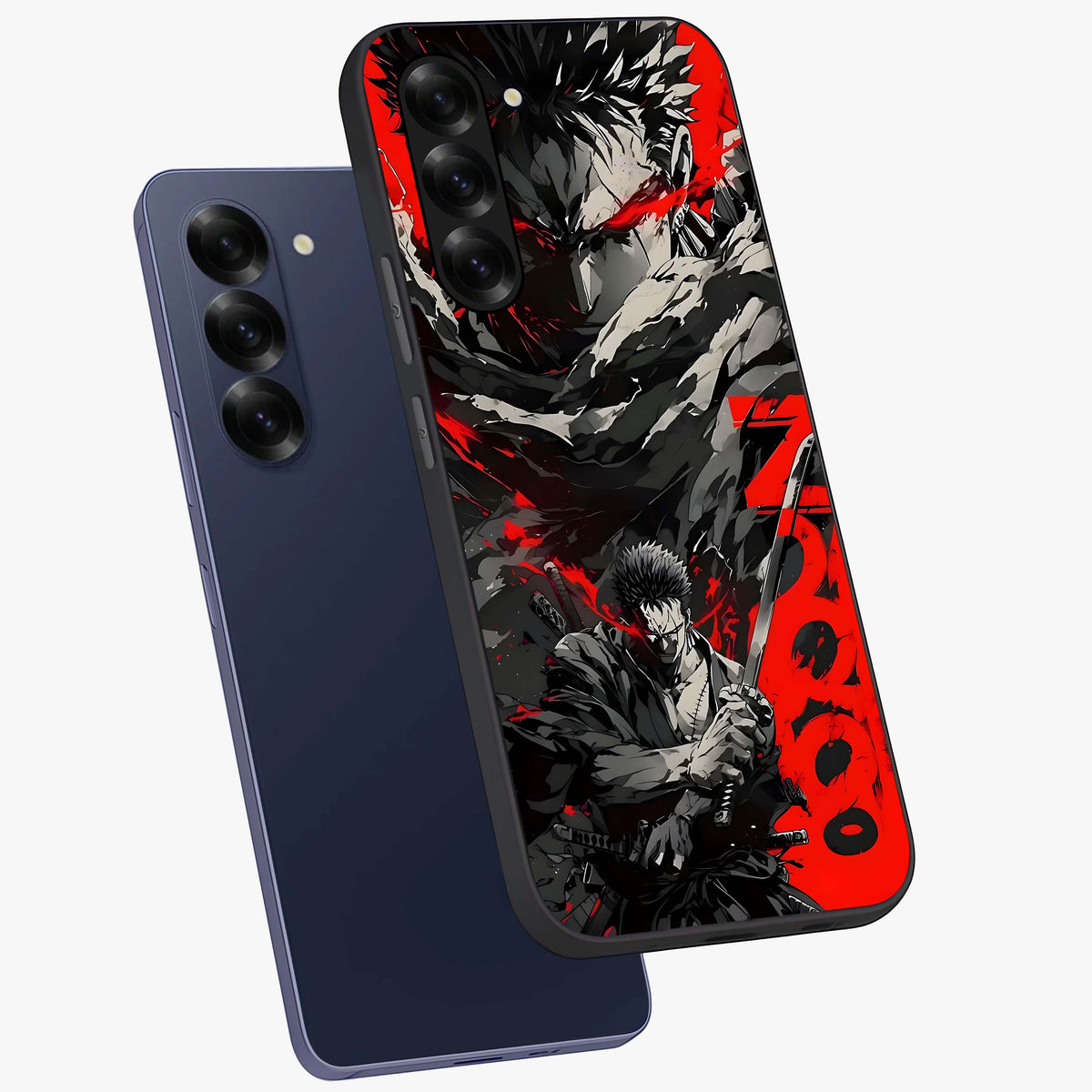 Demon Sword Resolve Glass Case displayed in angled mockup highlighting powerful demon sword illustration with dark fantasy aesthetic.