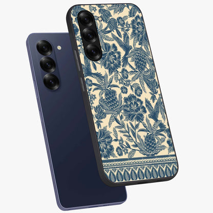 Heirloom Wild Bloom Glass Case displayed in angled mockup highlighting botanical bloom design with classic aesthetic style.