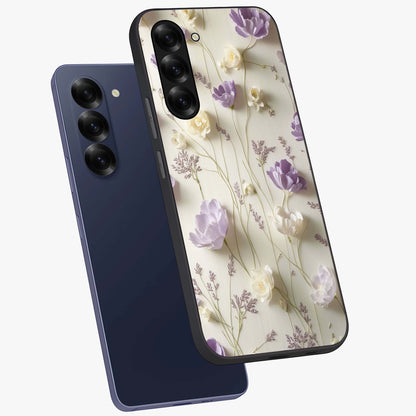 Lilac Breeze Harmony Glass Case displayed in angled mockup highlighting calm lilac breeze design with soothing aesthetic style.