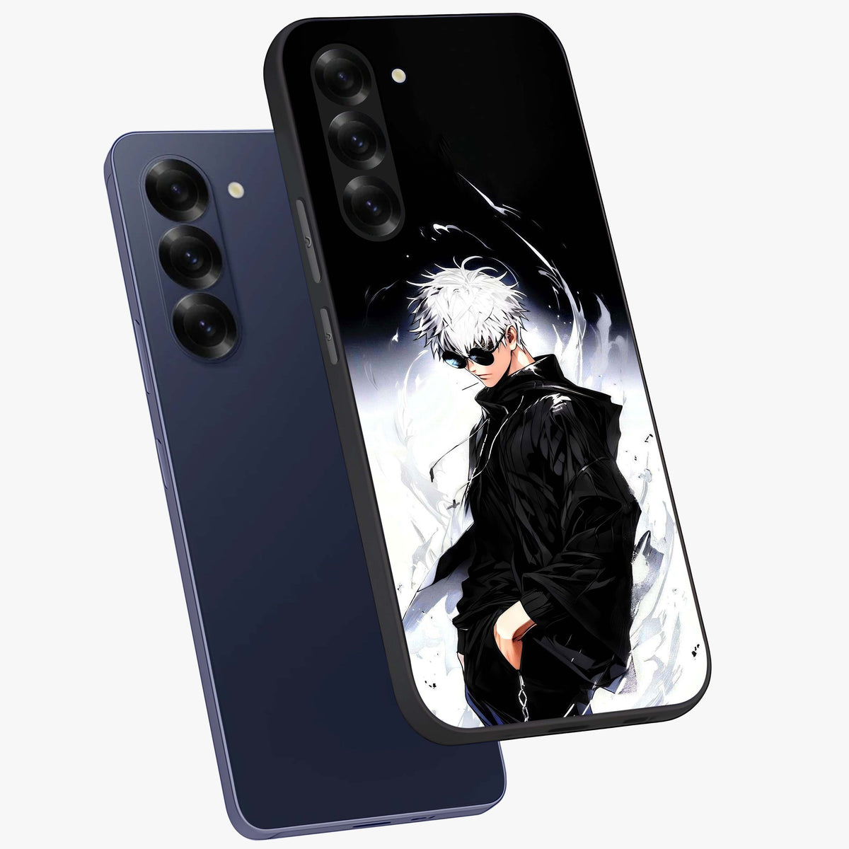 Limitless Shadow King Glass Case displayed in angled mockup highlighting dramatic dark hero design with intense aesthetic.