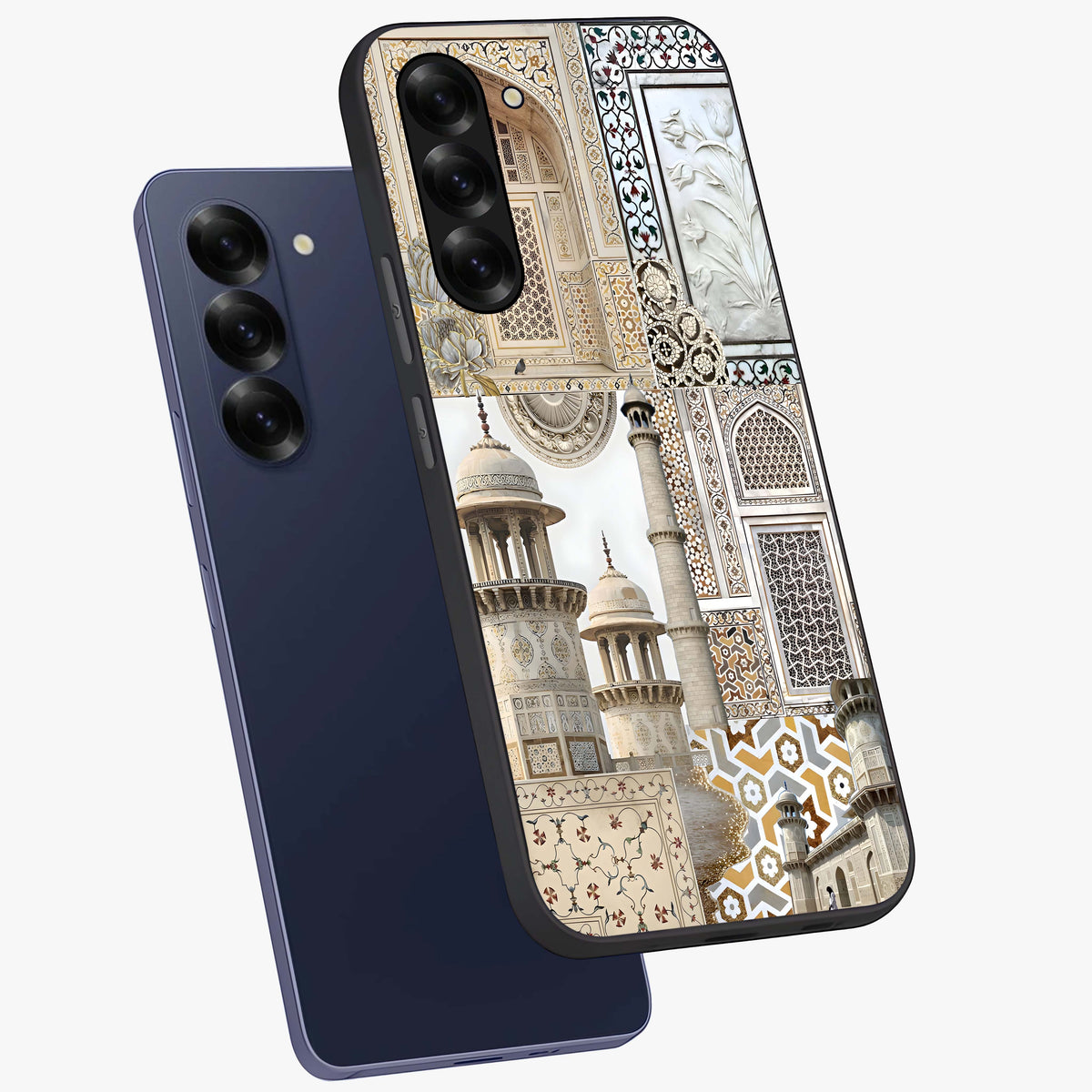 Mughal Marble Legacy Glass Case displayed in angled mockup highlighting elegant heritage marble artwork with royal aesthetic.