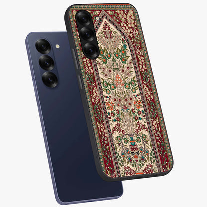 Persian Inspired Glass Case displayed in angled mockup highlighting intricate traditional design with elegant cultural aesthetic.