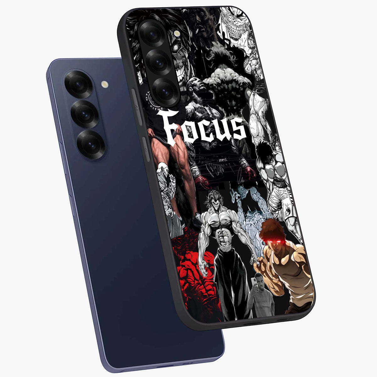 Relentless Power Focus Glass Case displayed in angled mockup highlighting bold statement design with modern aesthetic style.