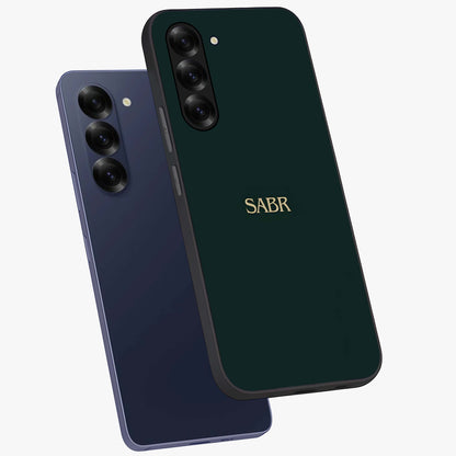 Sabr Minimal Patience Glass Case displayed in angled mockup highlighting simple inspirational design with clean aesthetic style.