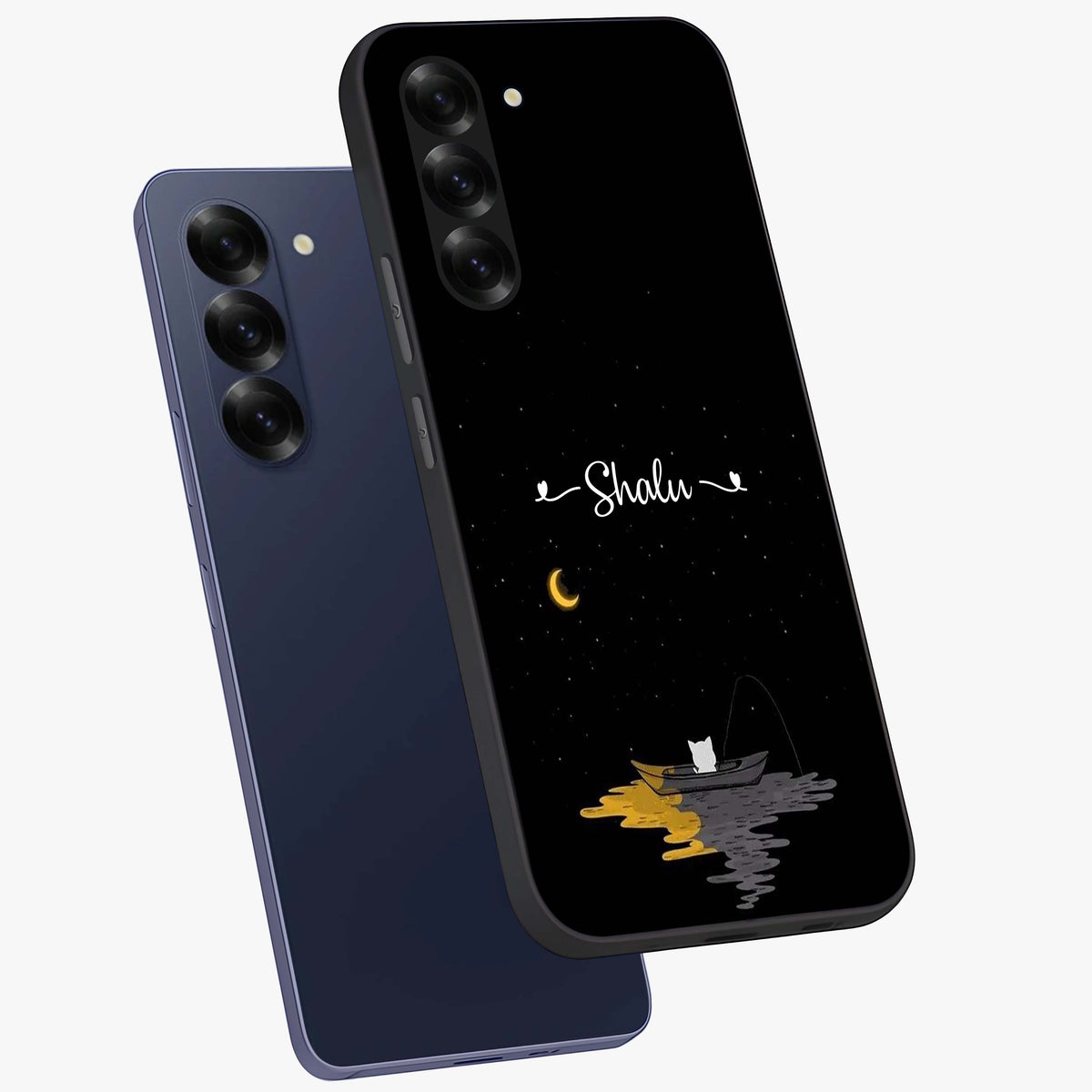 Silent Night Row Glass Case displayed in angled mockup highlighting peaceful evening design with dreamy night aesthetic.