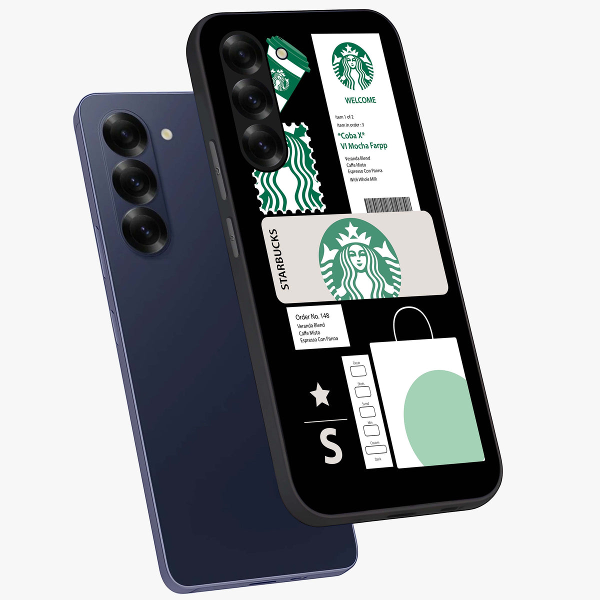 Starbucks Mocha Glass Case displayed in angled mockup highlighting stylish mocha themed design with cozy café aesthetic.