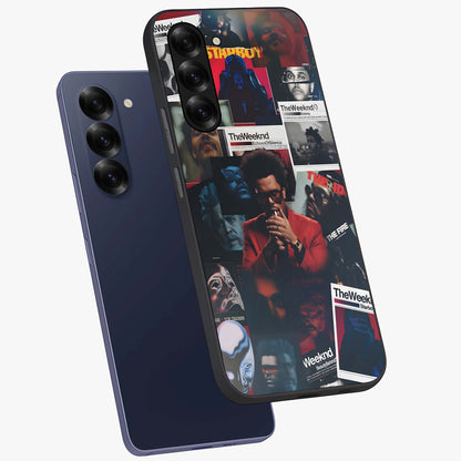 The Weeknd Glass Case displayed in angled mockup highlighting stylish pop culture inspired design with modern aesthetic.