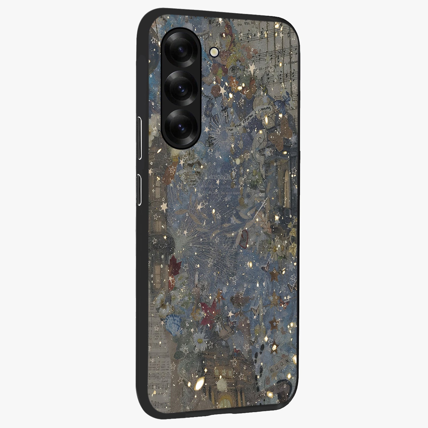 Aesthetic Astrolophia Glass Case upright view showcasing soft aesthetic theme with stylish modern look.