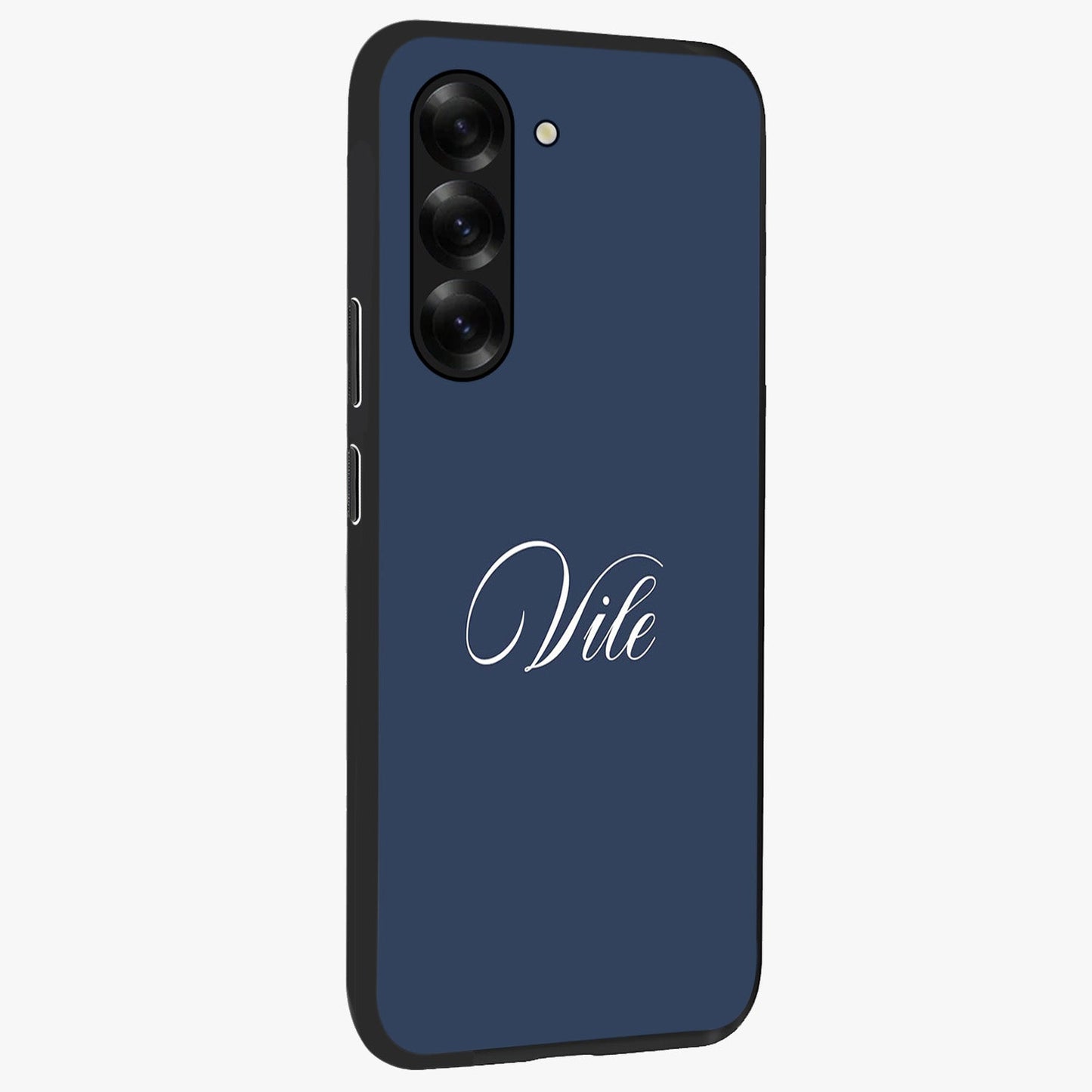 Blue Vintage Floral Pattern Glass Case displayed in angled mockup highlighting classic blue floral pattern and retro aesthetic design.