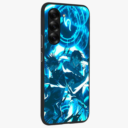 Cursed Energy Clash Glass Case upright view showcasing dramatic clash artwork with bold supernatural theme.