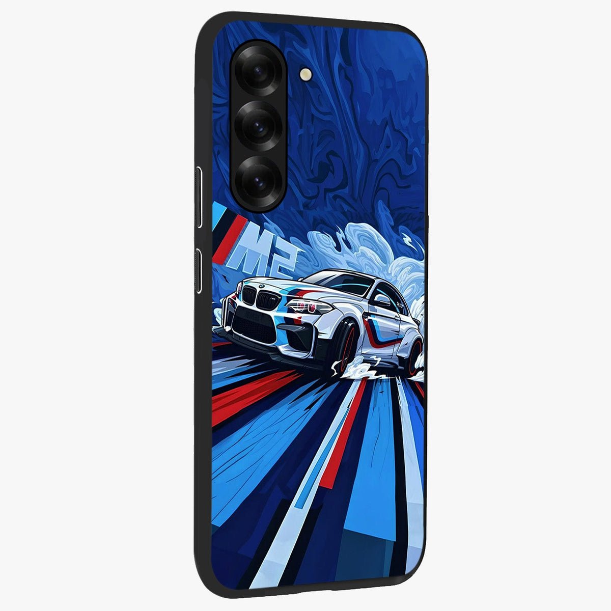 Drift Power Rush Glass Case upright view showcasing high speed racing artwork with bold automotive theme.
