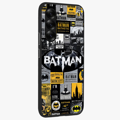 Knight Gotham Rise Glass Case upright view showcasing bold vigilante themed artwork with gothic city vibe.
