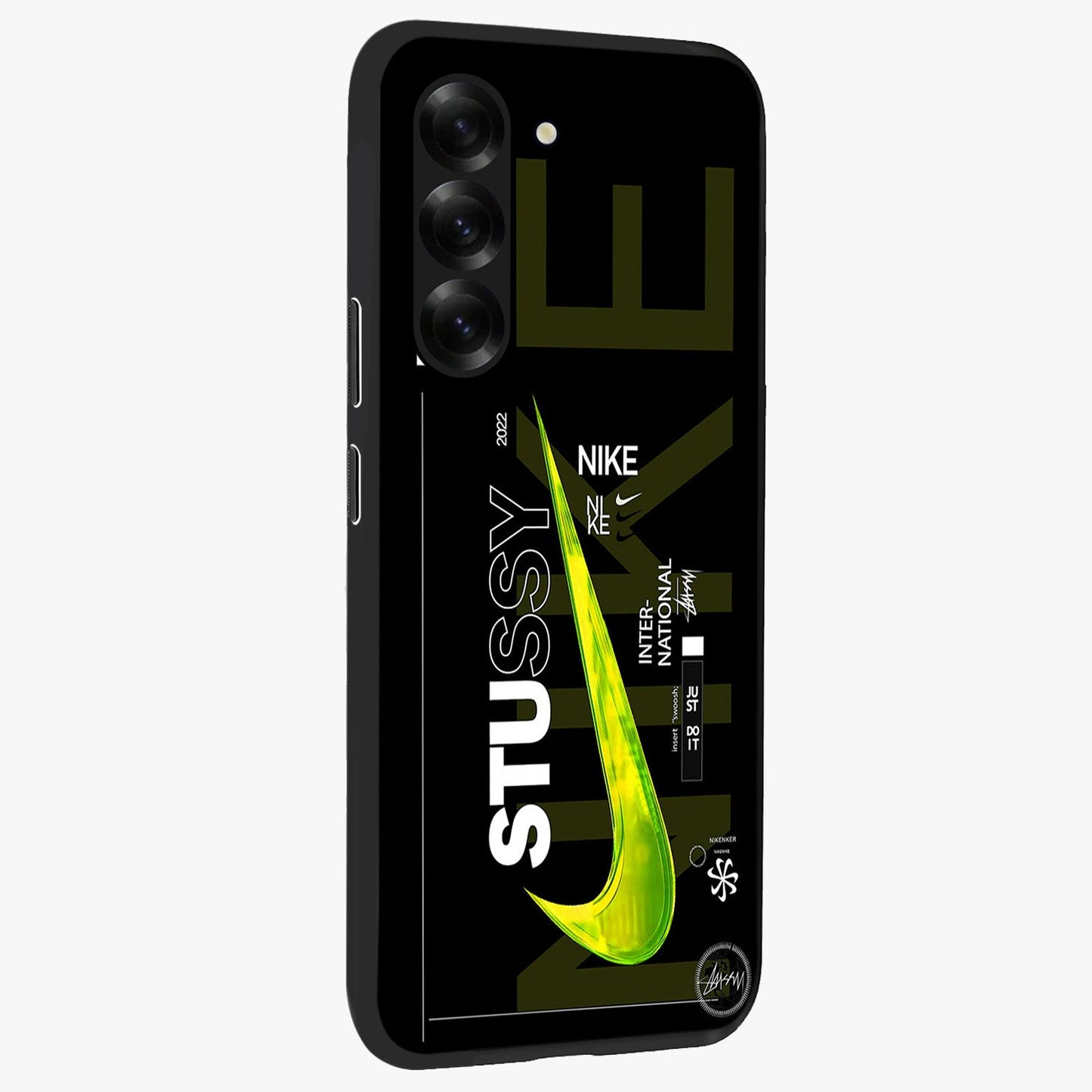Neon Street Edition Glass Case upright view showcasing colorful neon artwork with modern street culture theme.